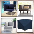 thumbnail image 5 of Patio Corner Sectional Cover 12 Oz Waterproof - 100% UV & Weather Resistant Patio Chair Cover with Air Pockets and Drawstring for Snug Fit (34W x 34D x 30H, Blue), 5 of 7