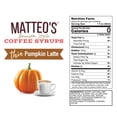 thumbnail image 3 of Matteo's Sugar Free PumpkinLatte Coffee Syrups –  33.8oz (Single bottle), 3 of 5