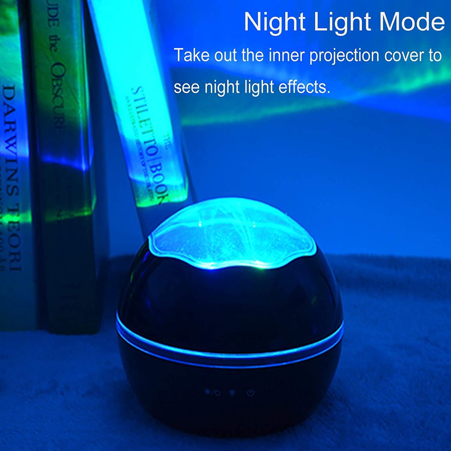 Night Light Projector Kids Star Night Light Ocean Projection Lights 8 Colors Changing Lamp 360 Degree Rotating Warm Sleeping Light for Kids Boys Girls Children Baby Bedroom Decoration Birthday Party