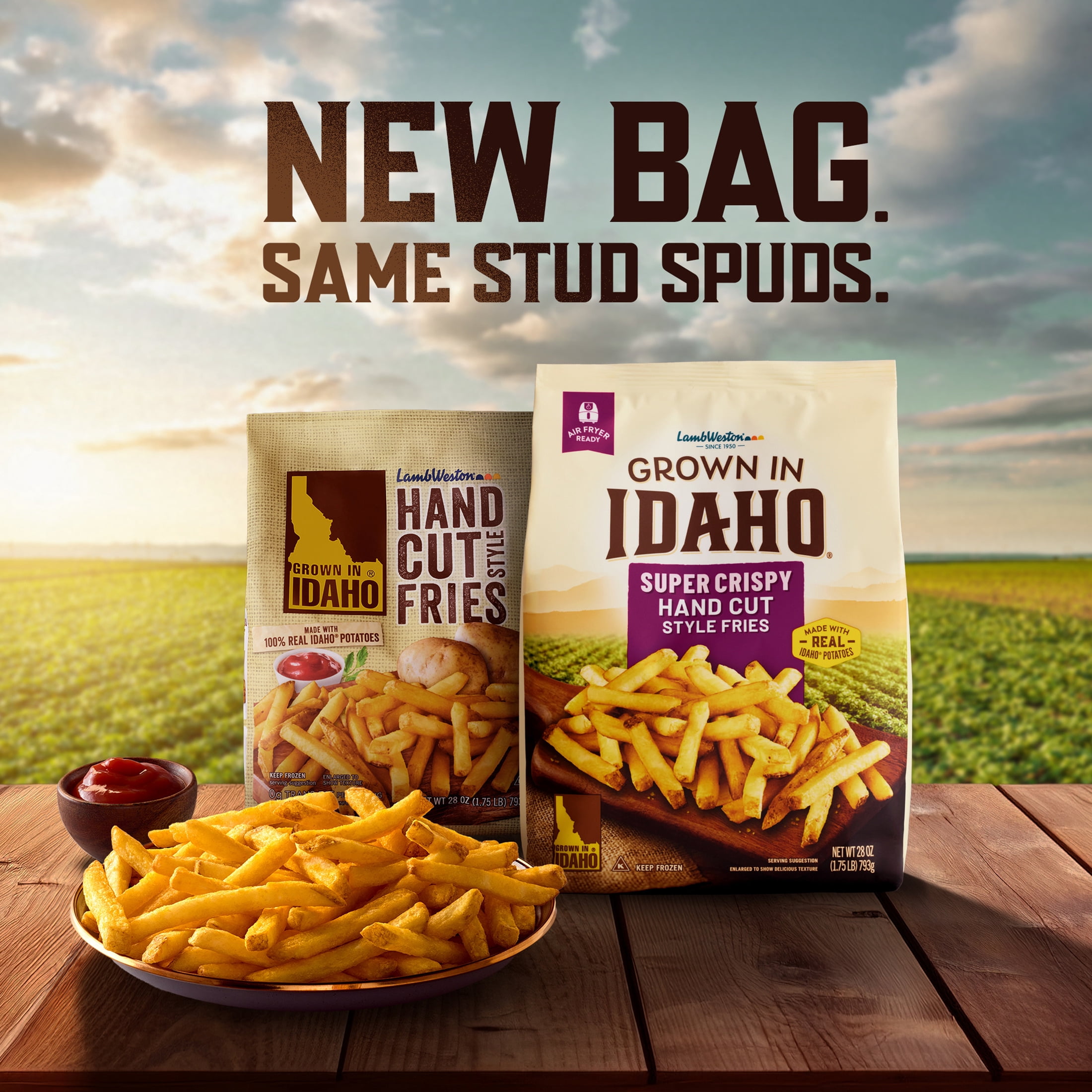 Grown in Idaho® Super Crispy Hand Cut Style Fries, Frozen 28 oz Bag