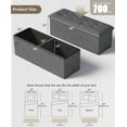 thumbnail image 2 of YEXJ Folding Storage Ottoman Bench, Multi-Functional Ottoman Foot Rest, End of Bed Bench, Storage Chest for Living Room, Bedroom, Hallway, Entryway, Holds Up to 700 lbs-15"D x 43"W x 15"H-Grey, 2 of 9