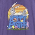 thumbnail image 2 of Women's Looney Tunes Bugs Bunny Happy Easter Racerback Tank Top Purple Heather Large, 2 of 4