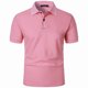thumbnail image 4 of pstuiky camisetas de manga corta para hombre, Camisa de manga corta con cuello vuelto, versátil, de color liso y estilo informal para hombre camisas casuales para hombre m, 4 of 5