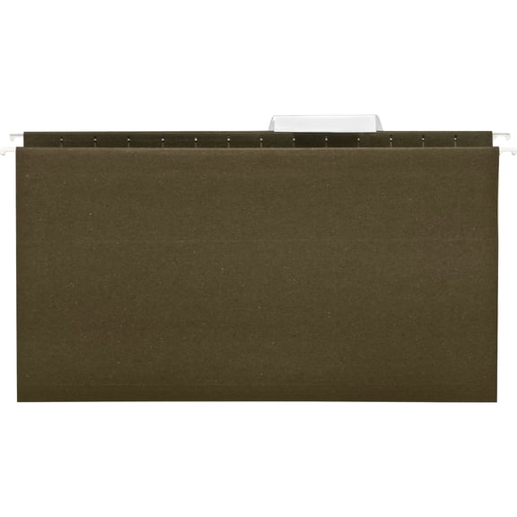 Business Source, BSN43569, 1/3 Cut Legal-size Hanging File Folders, 25 / Box, Green