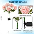 thumbnail image 3 of 6 Pack Solar Garden Lights Outdoor, LED Colorful Waterproof Solar Powered Hydrangea Flowers Landscape Lights for Patio, Outside Yard, Pathway Decorative, Décor, Two Lighting Modes, 3 of 8