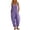 Purple, variant on Tqcoqu Women's Cotton Linen Spaghetti Strap Overalls With Pockets,Loose Solid Summer Casual Jumpsuit,Army Green Women's S-XXL