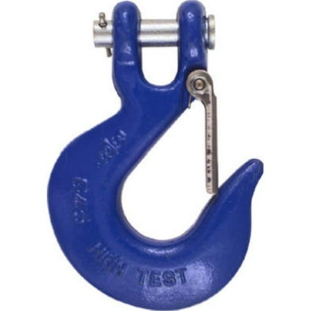 - Clevis Slip Hook With Latch, Blue, 3/8-In.