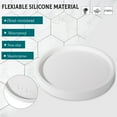 thumbnail image 4 of Silicone Bathroom Tray Round Vanity Tray Decorative Soap Holder Kitchen Countertop Organizer Coffee Table Decor for Candle, Perfume, Plant, 9 Inch, White, 4 of 8