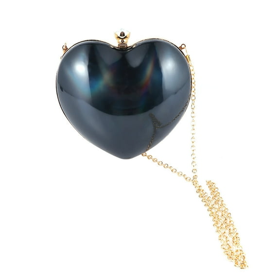 WORGEOUS  Women Dinner Bag Fashion Shoulder Heart Evening Women's Black