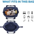 thumbnail image 5 of Gym Bag for Women, Carry on Weekender Overnight Bag, Travel Duffel Bags with Trolley Sleeve, Personal Item Travel Bag Tote Bag Workout Dance Bag, Black-Medium, 5 of 6