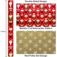 thumbnail image 3 of Reversible Christmas Wrapping Paper Roll, Elegant The Nutcracker Wrapping Paper, Shiny Festive Red Nutcracker Christmas Gift Wrap With Gold Snowflakes Design (Mini Roll, 17 Inch X 33 Feet, 3 of 14