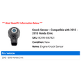 thumbnail image 2 of Knock Sensor - Compatible with 2012 - 2015 Honda Civic 2013 2014, 2 of 2
