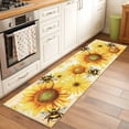 thumbnail image 2 of Sunflower 2'x6' Runner Rugs for Hallway Kitchen Bedside Non Slip Washable, Yellow Floral Elegant Flowers Pastoral Entryway Rug Runners with Rubber Backing, Long Carpet Runner for Laundry Room, 2 of 8