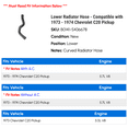 thumbnail image 2 of Lower Radiator Hose - Compatible with 1973 - 1974 Chevy C20 Pickup, 2 of 2