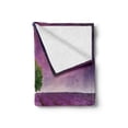 thumbnail image 2 of Purple Soft Flannel Fleece Throw Blanket, Romantic Lavender Fields Panoramic View Print Tree and Violet Sky Picture, Cozy Plush for Indoor and Outdoor Use, 50" x 70", Purple and Green, by Ambesonne, 2 of 6