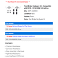 thumbnail image 2 of Front Brake Hardware Kit - Compatible with 2012 - 2016 BMW 528i xDrive 2013 2014 2015, 2 of 2