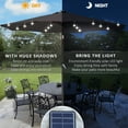 thumbnail image 4 of ABCCANOPY 10.5ft Patio Solar Umbrella LED Outdoor Umbrella with Tilt and Crank, Dark Gray, 4 of 10