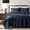 Navy Blue-Queen(90"x90"), variant on Olive Green Queen(90"x90") Cross Stripe Lightweight Soft All Season Bedspread Coverlet