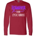 thumbnail image 3 of Inktastic Tougher than Cystic Fibrosis Long Sleeve T-Shirt, 3 of 5