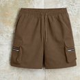 thumbnail image 6 of Cutuoiiu Trendy Casual Women's Loose Solid Color Elastic Waist Drawstring Cargo Shorts with Zipper Pockets for Summer Streetwear and Daily Wear Gifts, 6 of 6