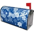 thumbnail image 3 of Mailbox Covers Snowflake Blue Winter Christmas Magnetic Letter Post Box Cover Standard Size 21 x 18 Inch Garden Yard Home Decorative, 3 of 6
