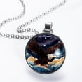 thumbnail image 2 of Women's Glass Circular Pendant Necklaces, 2 of 5