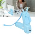 thumbnail image 1 of Handheld Fan, Silicone Blades Mini Air Cooler USB Charging Electric  for Outdoor for Office Blue, 1 of 8