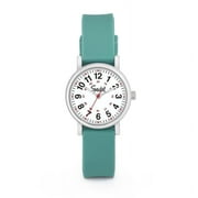 Speidel Womens Teal Scrub Petite Watch for Medical Professionals - Easy to Read Small Face, Luminous Hands, Silicone Band, Second Hand, Military Time for Nurses, Students in Scrub Matching Colors