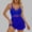 Womens Swimsuits Blue, variant on Womens One Piece Swim Dress V Neck Swimsuits Slimming Mesh Sheer Sarong Wraps Bathing Suit with Briefs