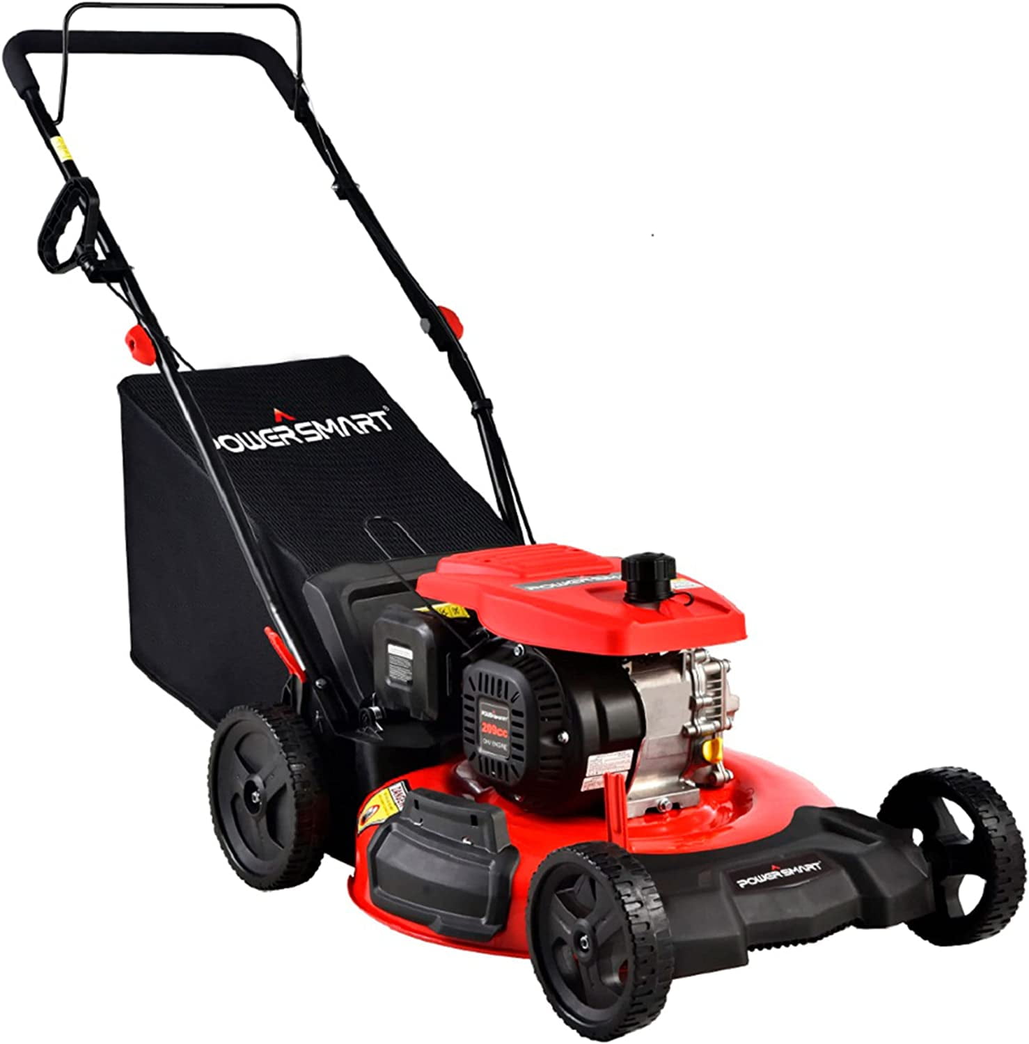 Push Lawn Mower Gas Powered 21 Inch Walk behind Gas Lawn Mower with 209CC 4 Stroke Engine 3 in 1 Gas Lawn Mower with 15.9 Gallon Rear Bag 5
