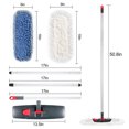 thumbnail image 2 of Eyliden Professional Microfiber Chenille Mop with 2 Replacement Washable Pads 50.8inches Length, 2 of 7