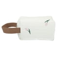 thumbnail image 1 of Bolsas de maquillaje bordadas para mujeres de 1 pieza, duraderas, ideales para vacaciones, camping y bodas, color beige y rosa, de algodón, 1 of 3