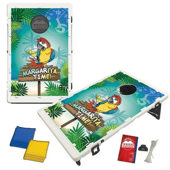 Margarita Time Parrot Portable 2x3 Bean Bag Toss Cornhole Style Game by BAGGO