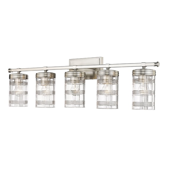 344-5V-BN-Z-Lite-Archer - 5 Light Bath Vanity-11 Inches Tall and 38 Inches Wide-Brushed Nickel Finish