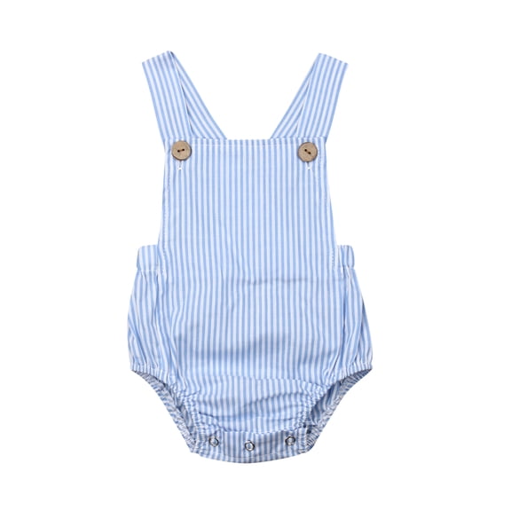 Canrulo Newborn Infant Baby Boy Girl Romper Bodysuit Sunsuit Summer Outfits Set Clothes Blue 18-24 Months