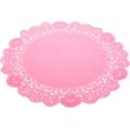 thumbnail image 2 of Restaurantware-Pastry Tek 12 x 12 Inch Lace Doilies, 100 Decorative Tableware Placemats - Disposable, Round, Pink Paper Table Doilies, For Birthdays, Or Weddings, Table Decor, 2 of 3