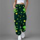 thumbnail image 2 of Pantalones Casuales Gibobby Moda Primavera Día De San Patricio Extragrandes Y Sueltos (Dorado, L), 2 of 3