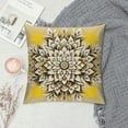 thumbnail image 2 of PHYHOO Short Plush Pillow Covers Yellow and White Mandala Square Pillow Case for Bedroom, Sofa, Car Decoration Both Sides, 2 of 5