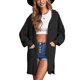 thumbnail image 2 of Cárdigan con capucha de color sólido, chaqueta holgada con capucha de color sólido larga para mujer, chaqueta larga informal para mujer, diseño de última generación, 2 of 5