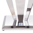 thumbnail image 4 of Benjara End Table with Faux Marble Top and Metal Base, White and Silver, 4 of 6