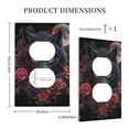 thumbnail image 3 of Daiia Rose Full Moon Black Wolf Pattern Decorator Wall Plate Child Safe Outlet Cover, Switch and Outlet Covers,Size 1-Gang 5.0" x3.0" , Polycarbonate Thermoplastic-Style S, 3 of 6