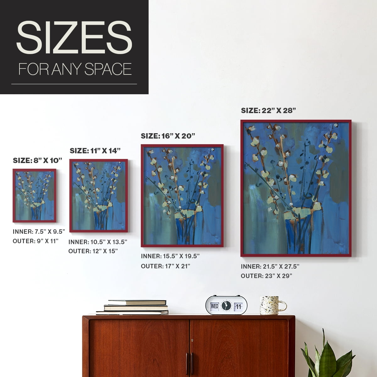 Winter Willow II Framed Print - Solid Wood in Single Picture Frame Solid Wood 2 Framed Print