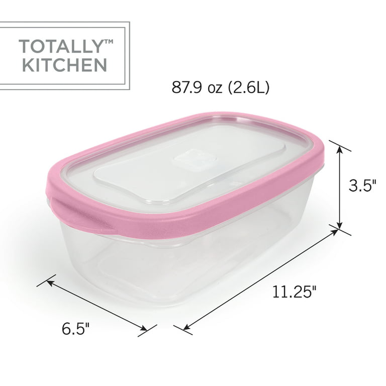 Totally Kitchen Rectangle Food Containers, Microwave Safe & BPA Free, Thick, Durable & Leak Resistant