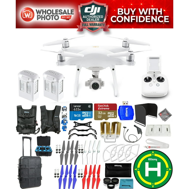DJI Phantom 4 Pro Version 2.0 Drone Rolling Case 2 Battery MEGA