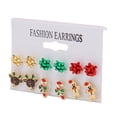 thumbnail image 4 of Holiday Earrings, Cute Elegant Christmas Earrings 6 Pairs Light Weight  For Daily Use, 4 of 8