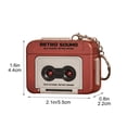 thumbnail image 4 of Vacemry 2Pcs Vintage Recorder Keychain Mini Cassette Bag Pendant, Retro Music Player Charm Accessory for Purse Backpack Luggage, Nostalgic Gift for Music Lovers Collectors Fans, 4 of 9