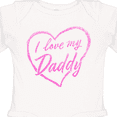 thumbnail image 4 of Inktastic I Love My Daddy in Pink Chalk Heart Boys or Girls Long Sleeve Baby Bodysuit, 4 of 5