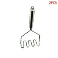 thumbnail image 1 of facefd 2 Pieces Stainless Steel Potato potato pressure device Masher Practical Kitchen Gadgets Potato Ricer Press, 1 of 4