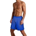 thumbnail image 4 of TANBOM Men's Nylon Mesh Five Pants Casual Comfortable Breathable Blue XL, 4 of 6