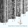 thumbnail image 6 of Black Geometric Striped Pattern Shower Curtain 36"x72" ,Bathroom Decorative Shower Curtains Set with 12 Hooks,Modern Waterproof Washable Shower Curtain, 6 of 6